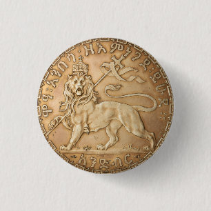 Lion of Judah Rasta Reggae Roots Jah Rastafari  1 Inch Round Button