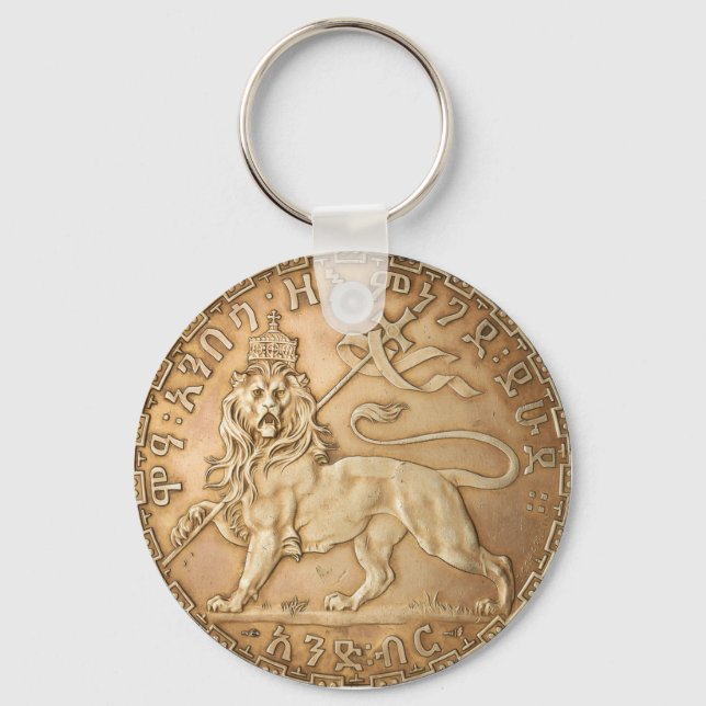 Lion of Judah Rasta Reggae Roots Jah Rastafari  Keychain (Front)