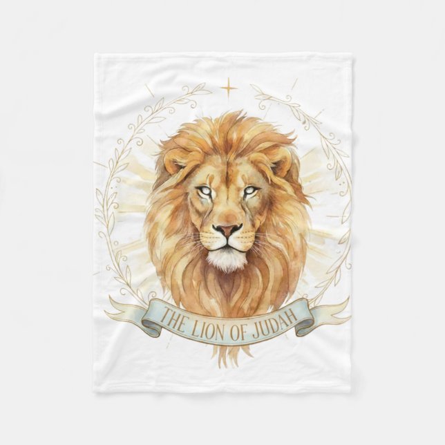 Lion of Judah Small Baby Blanket - 30x40 Plush  (Front)