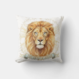Lion of Judah Throw Pillow - Bold Christian Decor
