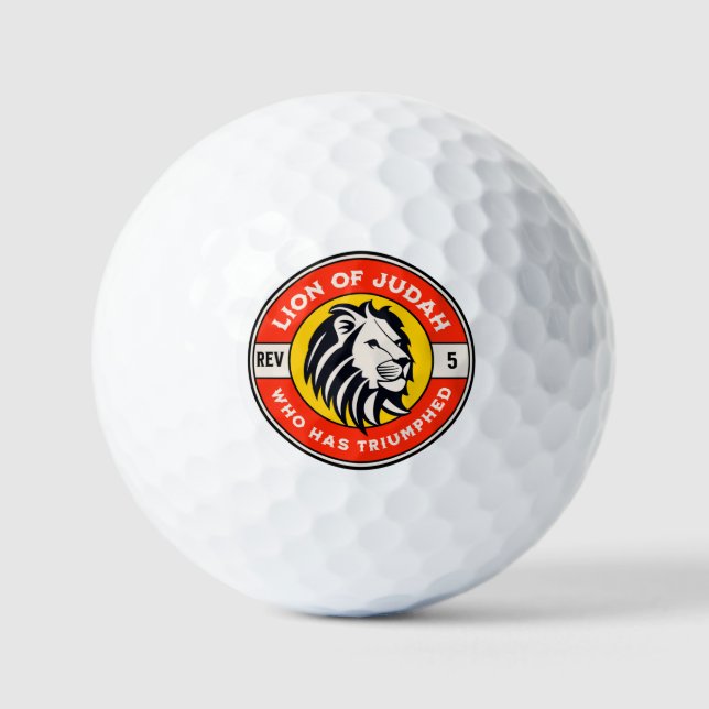 Lion of Judah Who Has Triumphed Christian Jesus Golf Balls (Front)