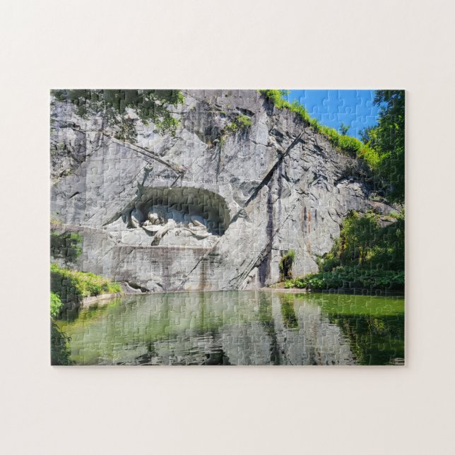 Lion of Lucerne Monument in Switzerland Jigsaw Puzzle (Horizontal)