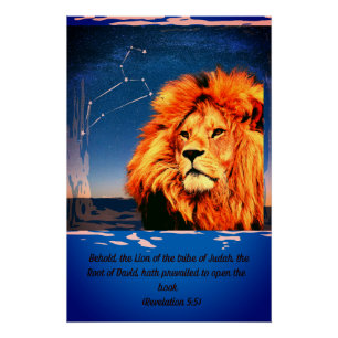 Lion of Tribe of Judah-Rev 5:5 Poster