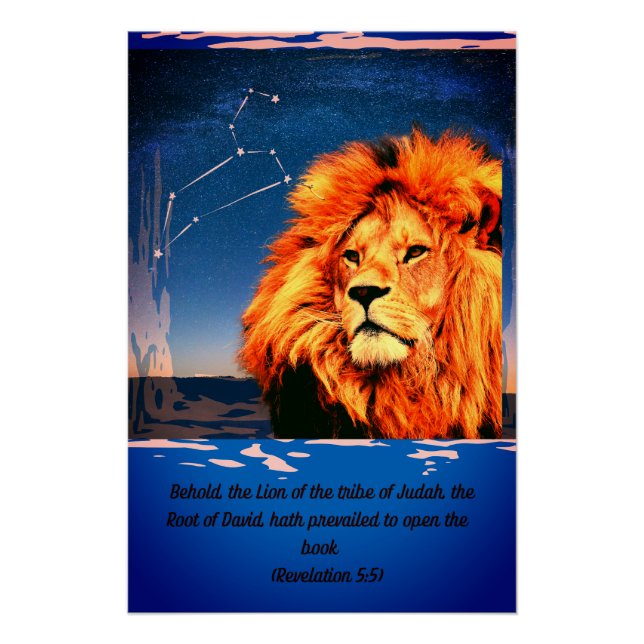 Lion of Tribe of Judah-Rev 5:5 Poster (Front)