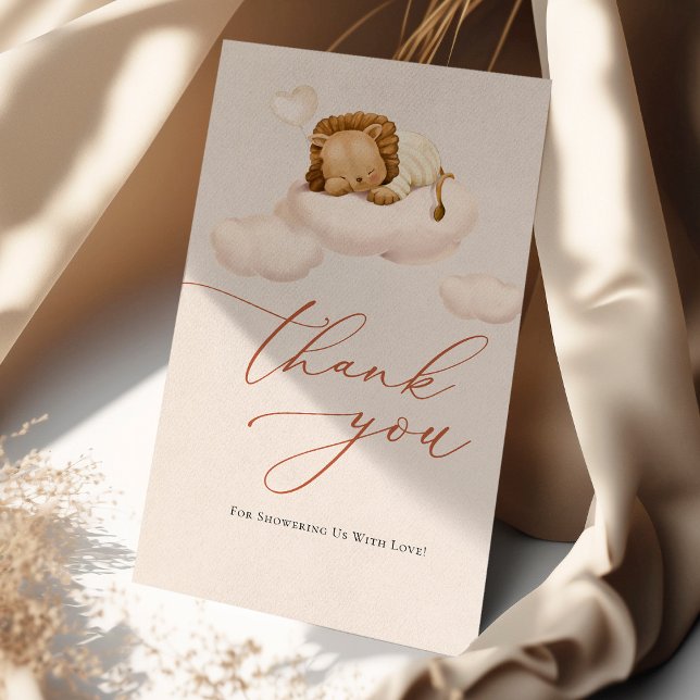 Lion on Cloud Thank You Enclosure Card (Creator Uploaded)