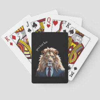 lion on suit playing cards