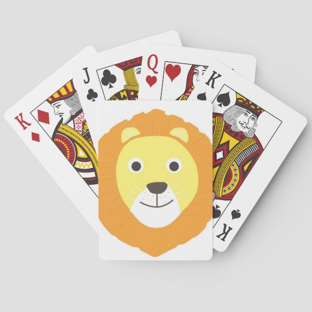 lion painting art playing cards (Back)