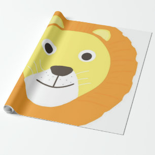 lion painting art wrapping paper
