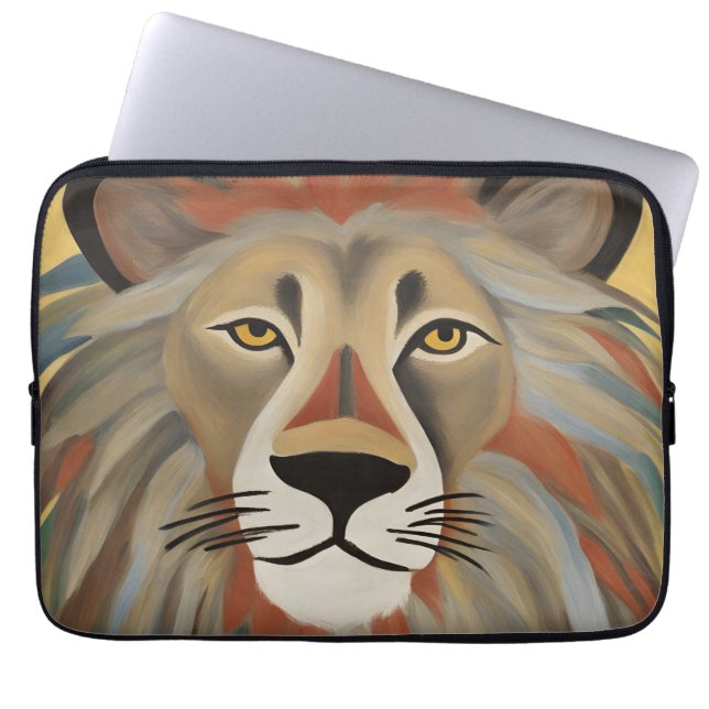 Lion Painting Laptop Sleeve (Front)