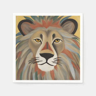 Lion Painting Napkin