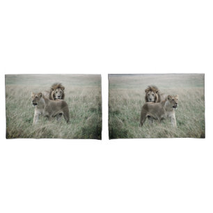 Lion Pair (fog filter) Pillow Cases, standard size Pillowcase
