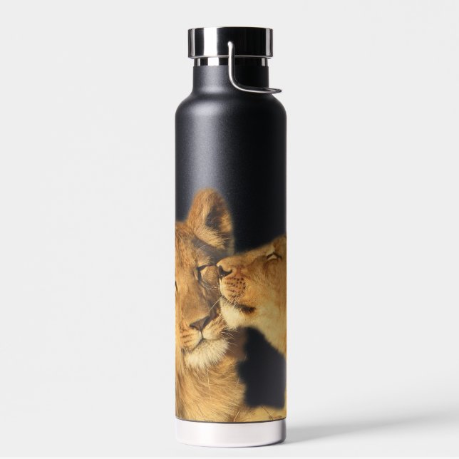 Lion Pair Water Bottle, 22 oz. Bottle (Left)