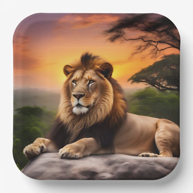 Lion Paper Plate (Front)