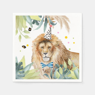 Lion Party Animals Jungle Birthday Safari Napkin