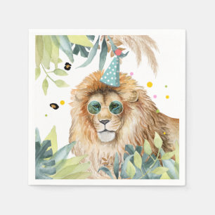 Lion Party Animals Jungle Birthday Safari Napkin