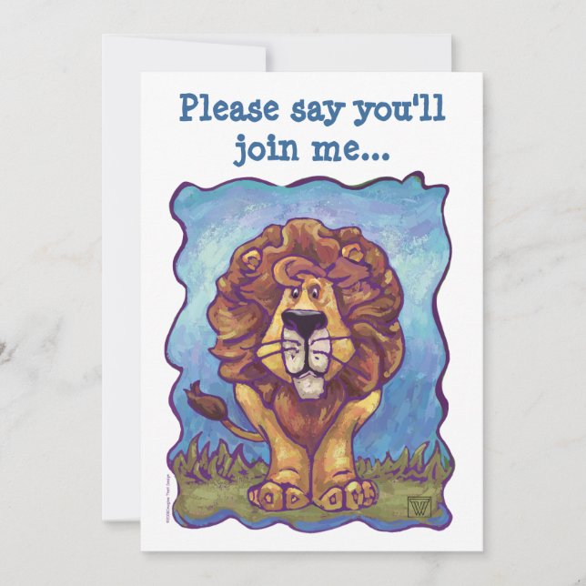 Lion Party Centre Invitation (Front)