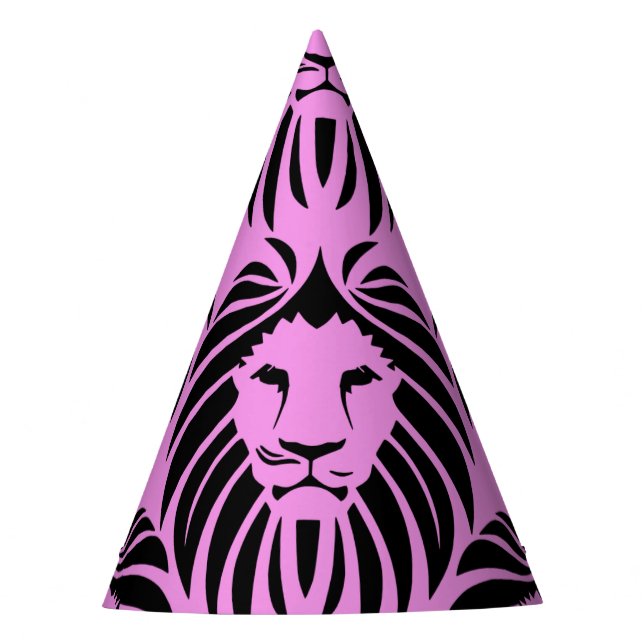 Lion Party Hat-Pink Party Hat (Front)