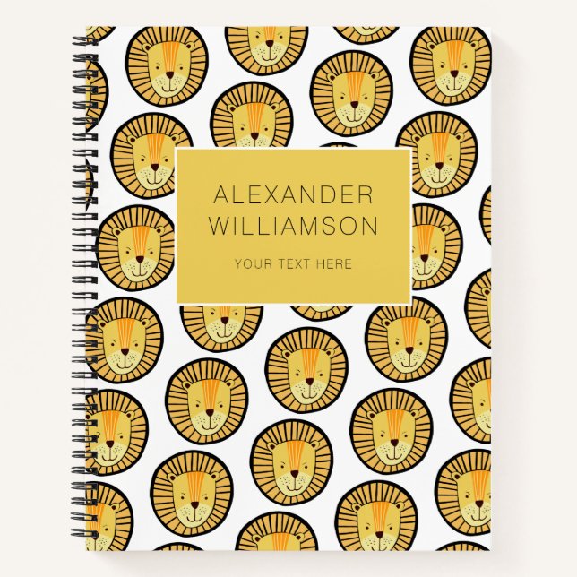Lion pattern fun  notebook (Front)