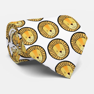 Lion pattern tie