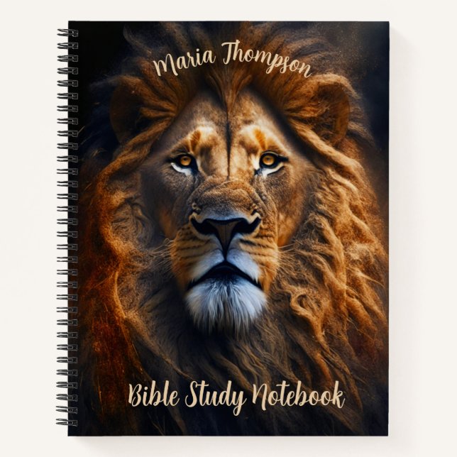 Lion Personalized Notebook & Inside Paper Design (Front)