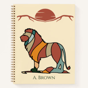Lion Personalized Notebook Name on Cover