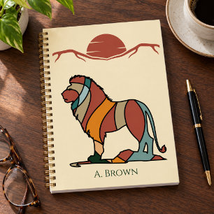 Lion Personalized Notebook Name on Cover