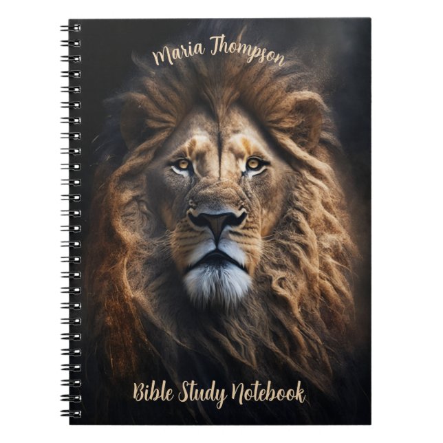 Lion Photo Notebook Your Text & Image Personalized (Front)