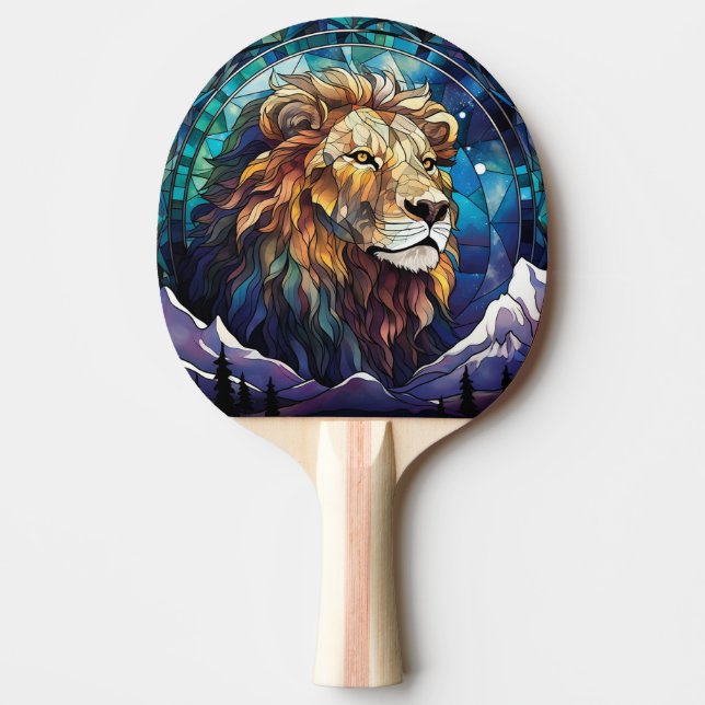 Lion Ping Pong Paddle (Front)