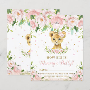 Lion Pink Floral How Big is Mommy's Belly Game