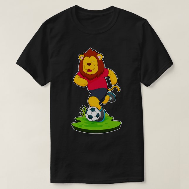Lion player Soccer T-Shirt (Design Front)