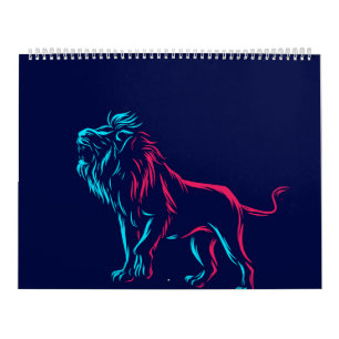 Lion pop art calendar