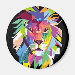 Lion   Pop Art Magnet