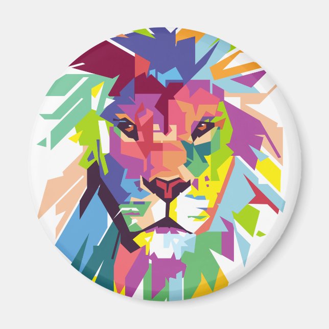 Lion Pop Art Magnet (Front)