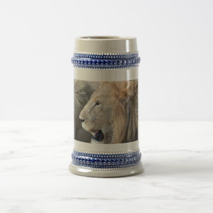 Lion Portrait Beer Stein