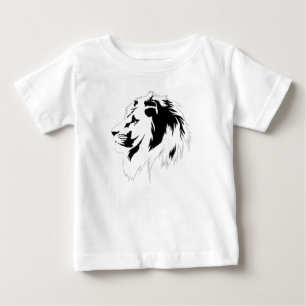 Lion Portrait (black) Baby T-Shirt