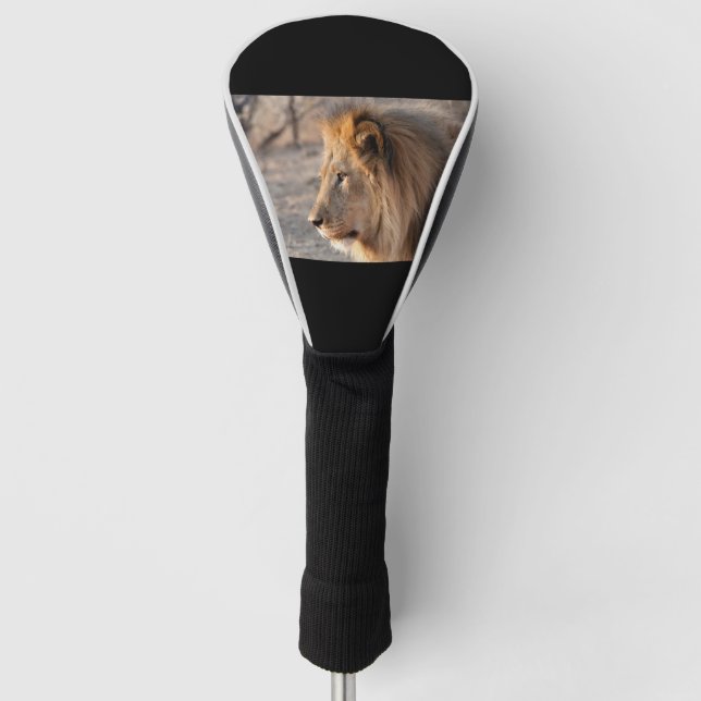 Lion Portrait Golf Head Cover (Front)