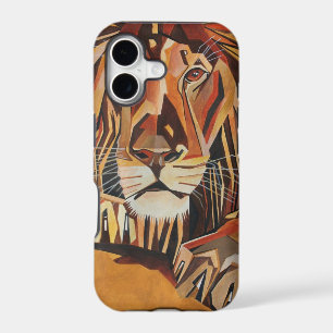 Lion Portrait In Geometric Art Style
