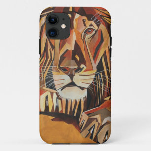 Lion Portrait In Geometric Art Style iPhone 11 Case