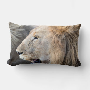 Lion Portrait Lumbar Pillow