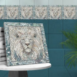 Lion Portrait Mosaic Art Tile<br><div class="desc">Lion Portrait Mosaic Art</div>