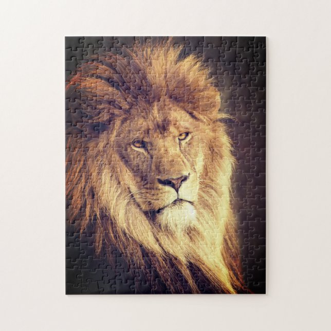 Lion Portrait Photography Jigsaw Puzzle (Vertical)