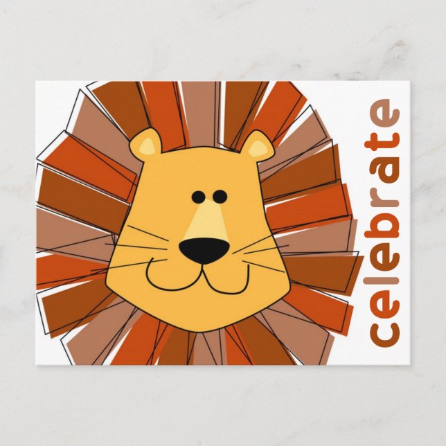 Lion Post Card Invitation (Front)