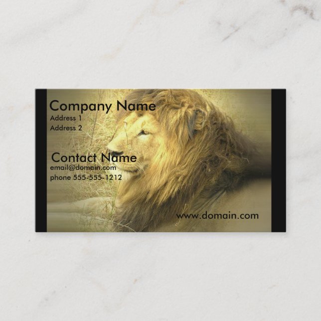 Lion Pride Business Card (Front)