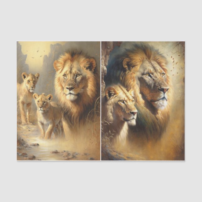 Lion Pride  Tissue Paper (Front)