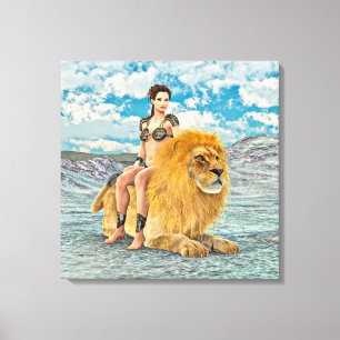 Lion Queen Fantas Canvas Print