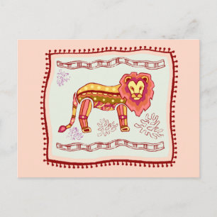Lion Quilt Postcard