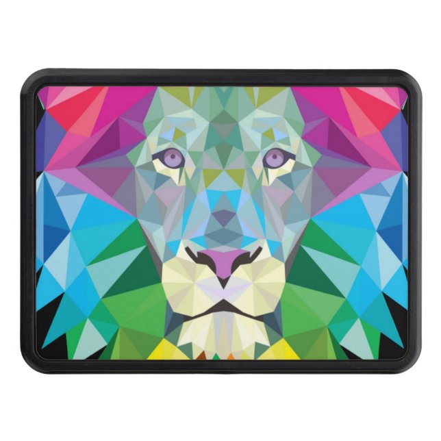 Lion Rainbow Trailer Hitch Cover (Front)