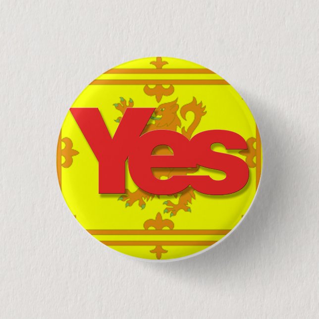 Lion Rampamt Yes Badge 1 Inch Round Button (Front)