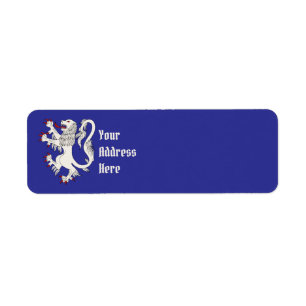 Lion Rampant Argent Return Address Label