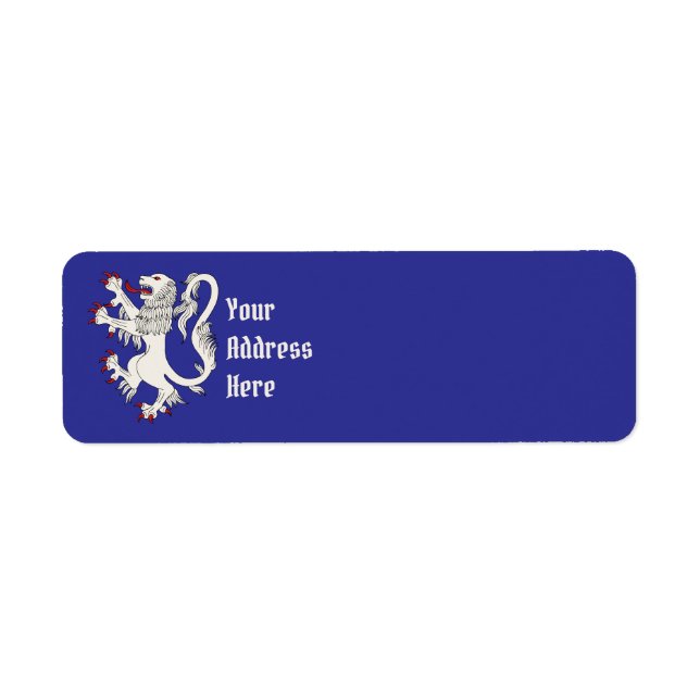 Lion Rampant Argent Return Address Label (Front)